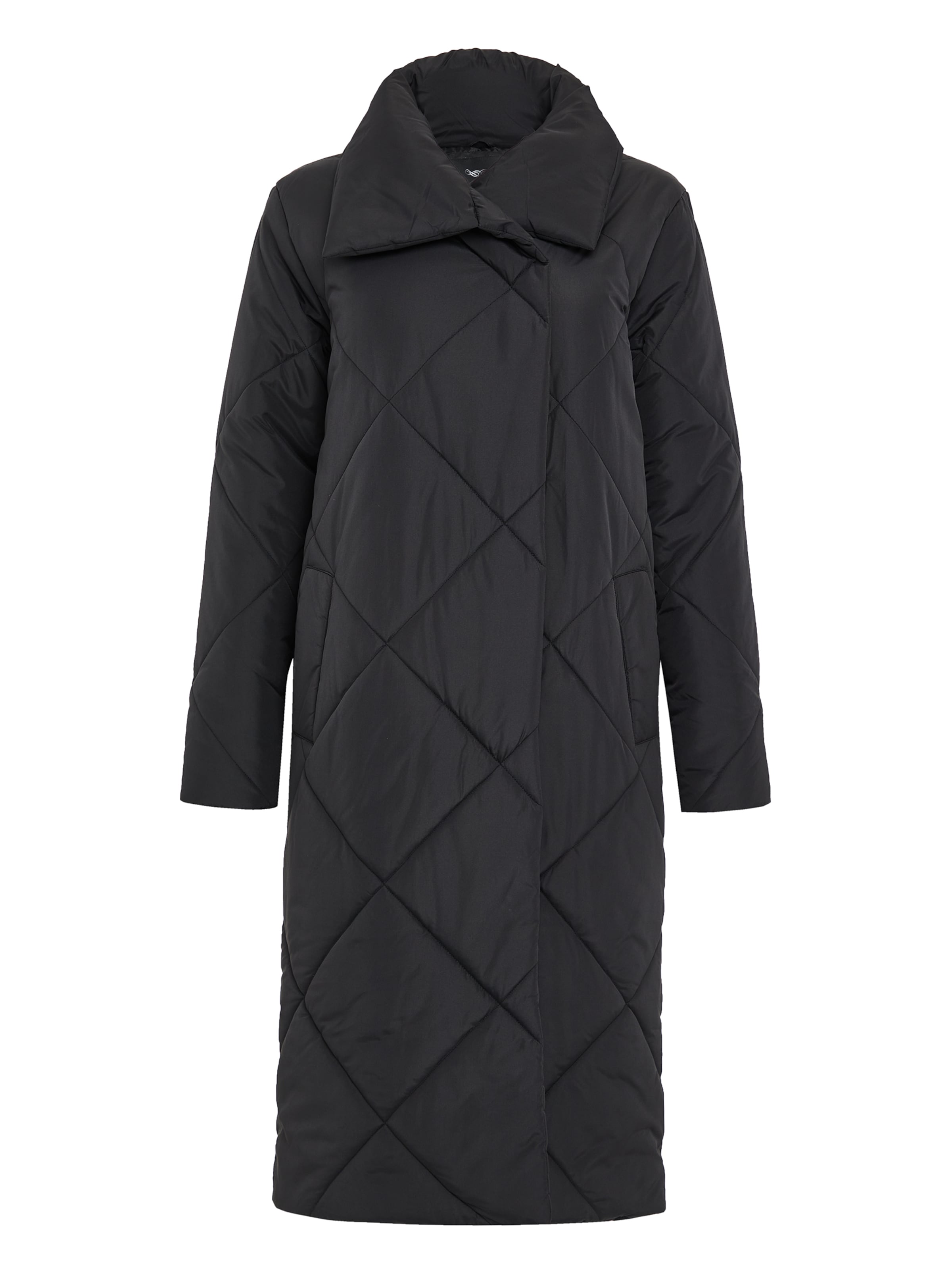 Threadbare Wintermantel 'Peridot' in Schwarz: Vorderseite