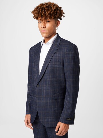 Coupe regular Veste de costume BURTON MENSWEAR LONDON en bleu : devant