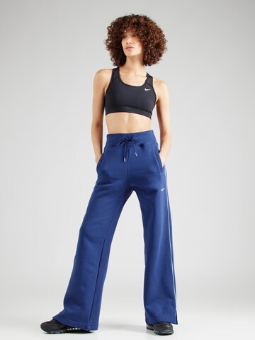 Nike Sportswear Wide leg Trousers 'PHNX FLC' in Blue