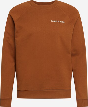 SCOTCH & SODA Sweatshirt in Brown: front