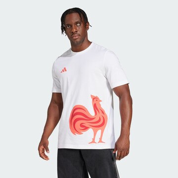 T-Shirt fonctionnel 'France' ADIDAS PERFORMANCE en blanc : devant