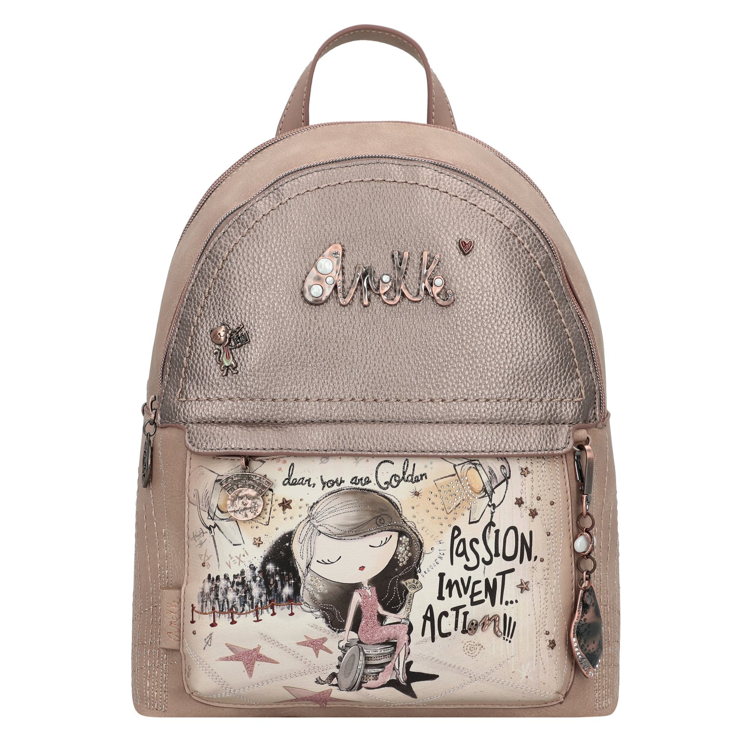 Anekke Backpack 'Hollywood City' in Bronze: front
