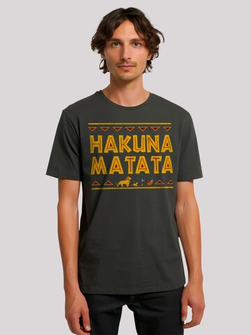 T-Shirt 'Hakuna Matata' F4NT4STIC en gris : devant