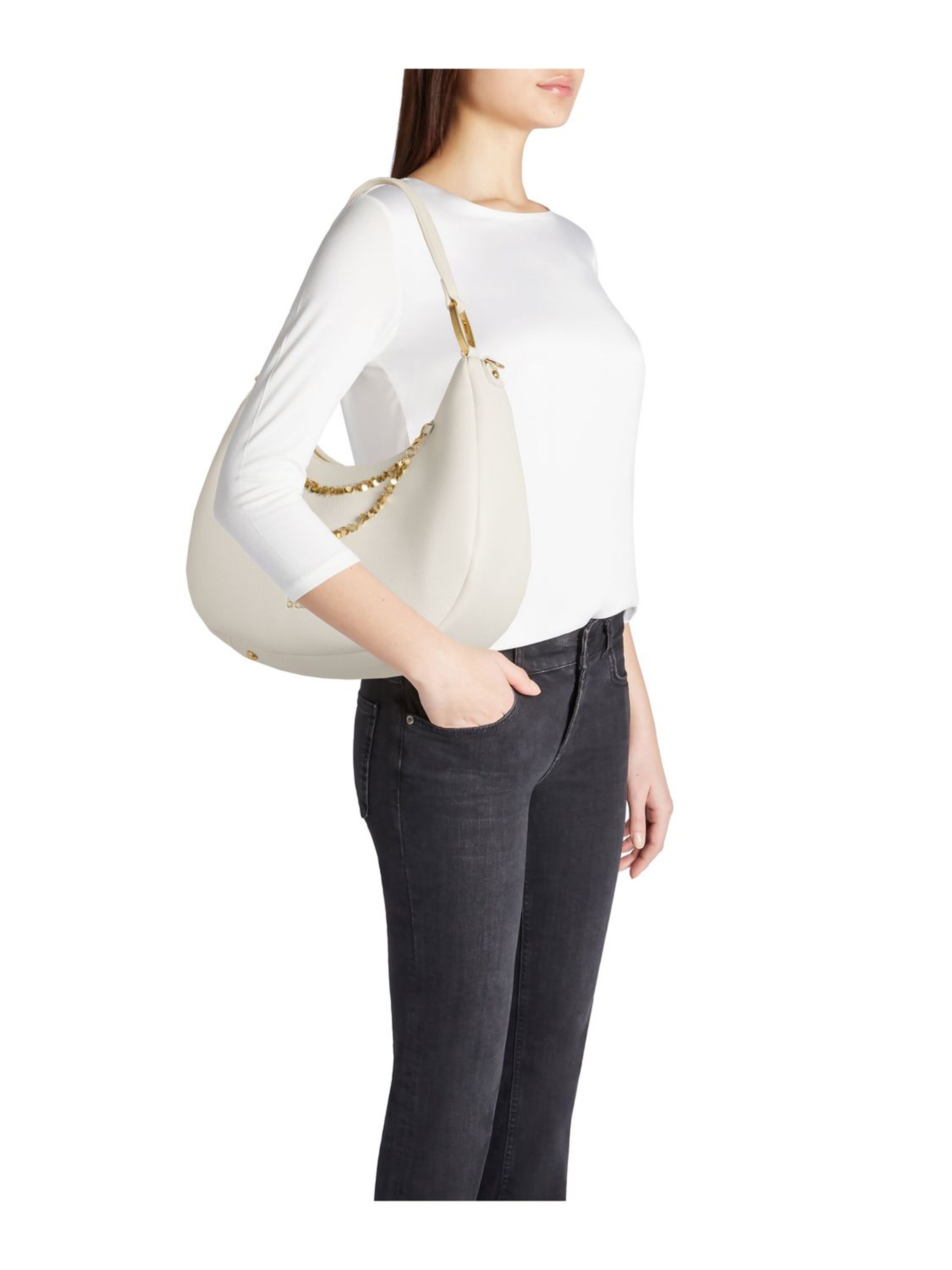 Braccialini Schultertasche 'Amy'‌‌‌‌‌ in Weiß: Vorderseite