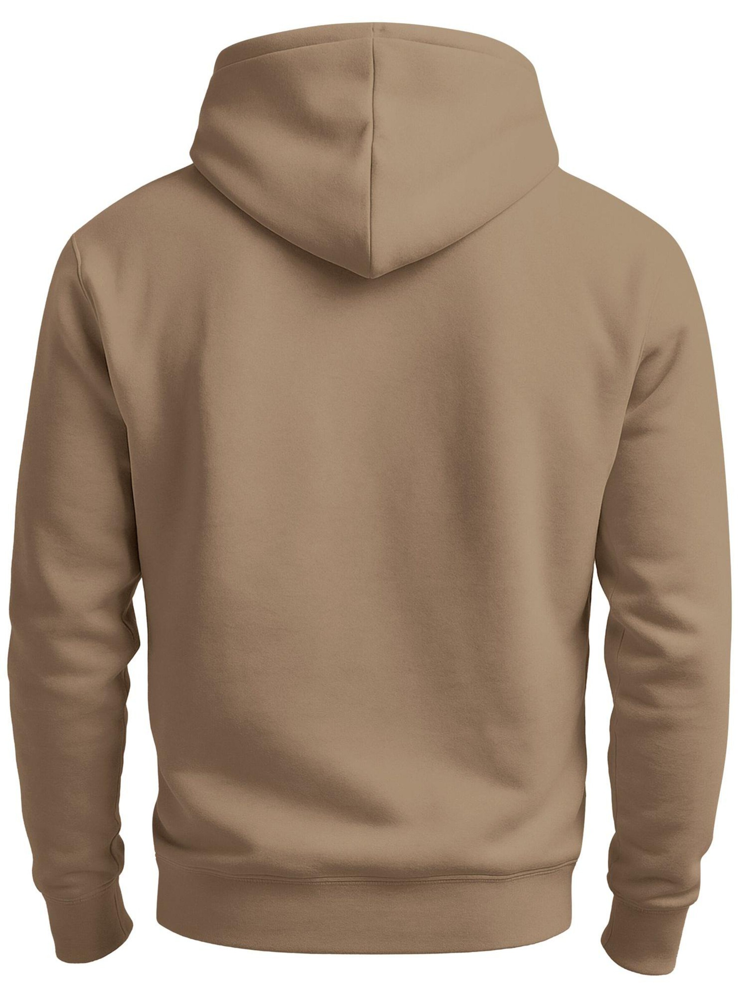 Neverless Sweatshirt 'Mountain Lineart' in Brown: front