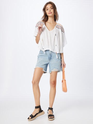 Free People - Blusa en blanco