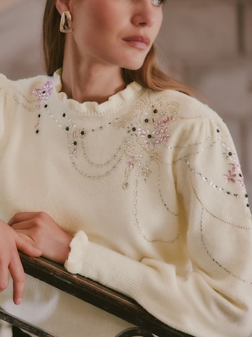 love & roses Pullover i gul