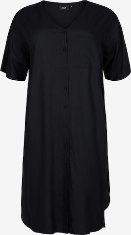 Robe-chemise 'Emayse' Zizzi en noir : devant
