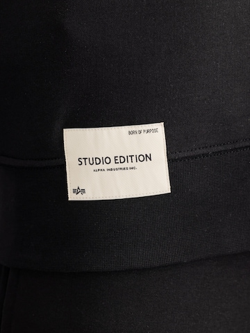 ALPHA INDUSTRIES - Pullover 'Studio Edition' em preto