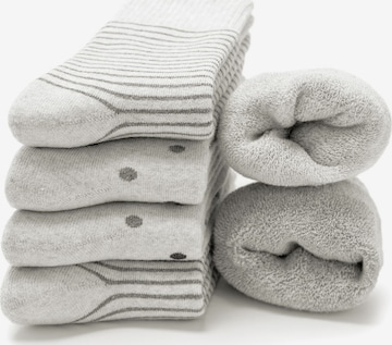 Occulto Socken 'Smilla' in Weiß: Vorderseite