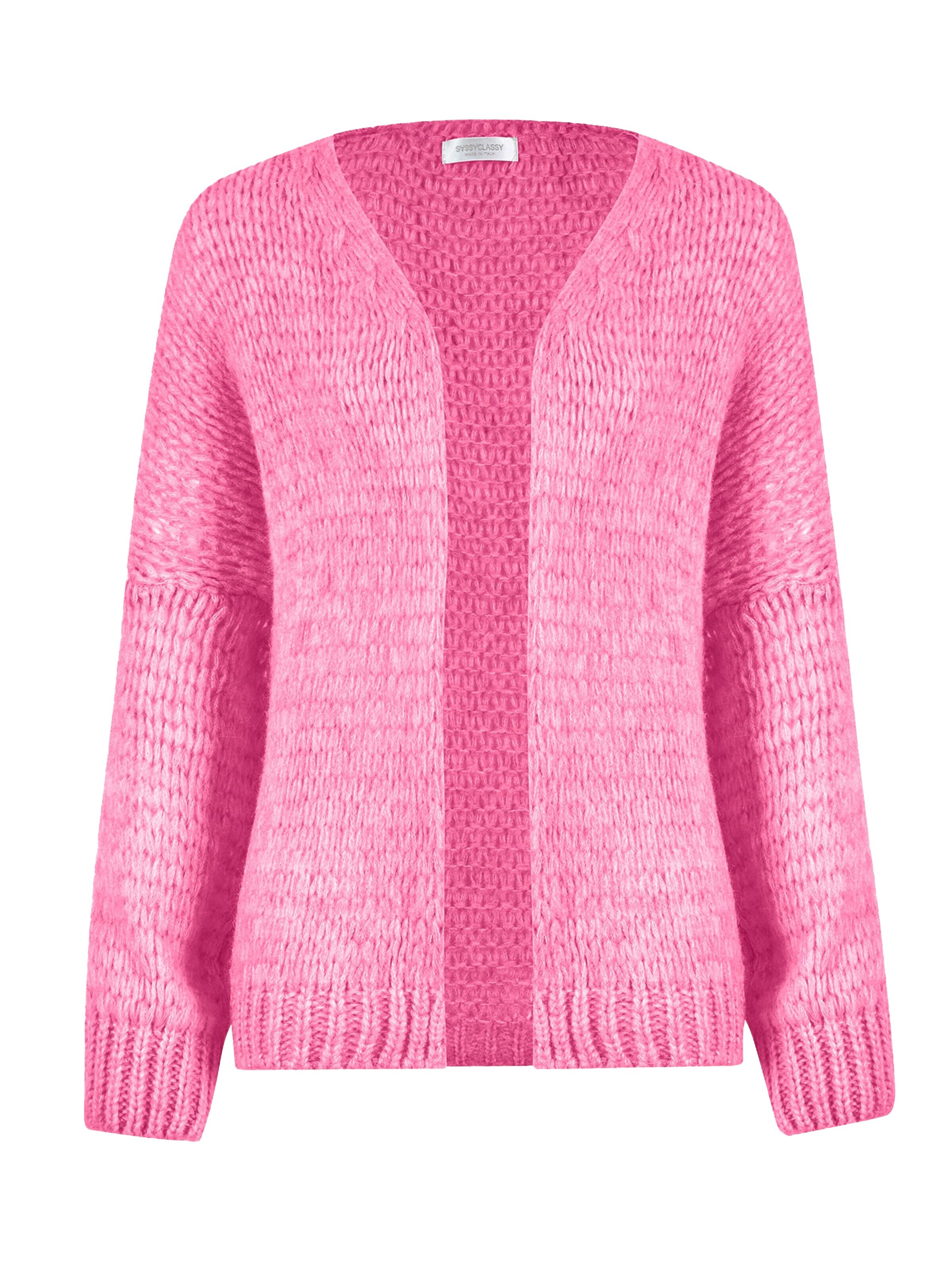 SASSYCLASSY Oversizestrickjacke‌‌‌‌‌‌‌‌‌‌ in Pink: Vorderseite