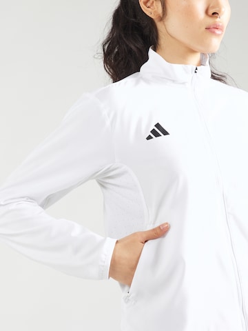 ADIDAS PERFORMANCE Športna jakna 'ADIZERO' | bela barva