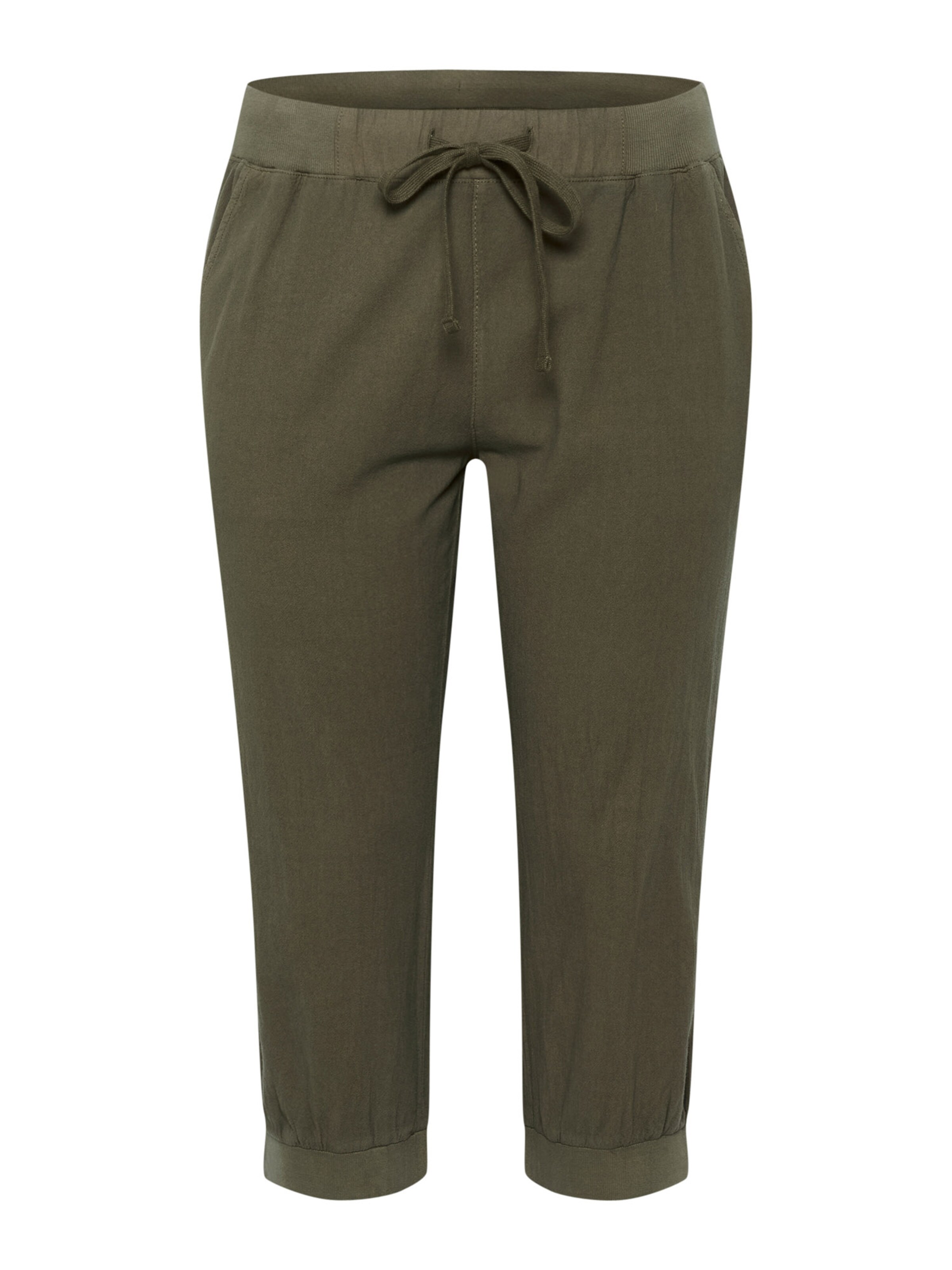 KAFFE CURVE Spodnie 'Nana' w kolorze zielony: przód