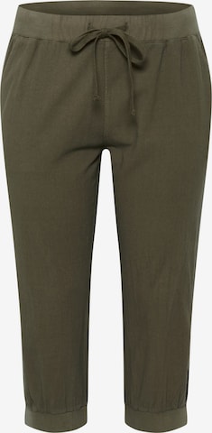 KAFFE CURVE Tapered Pants 'Nana ' in Green: front