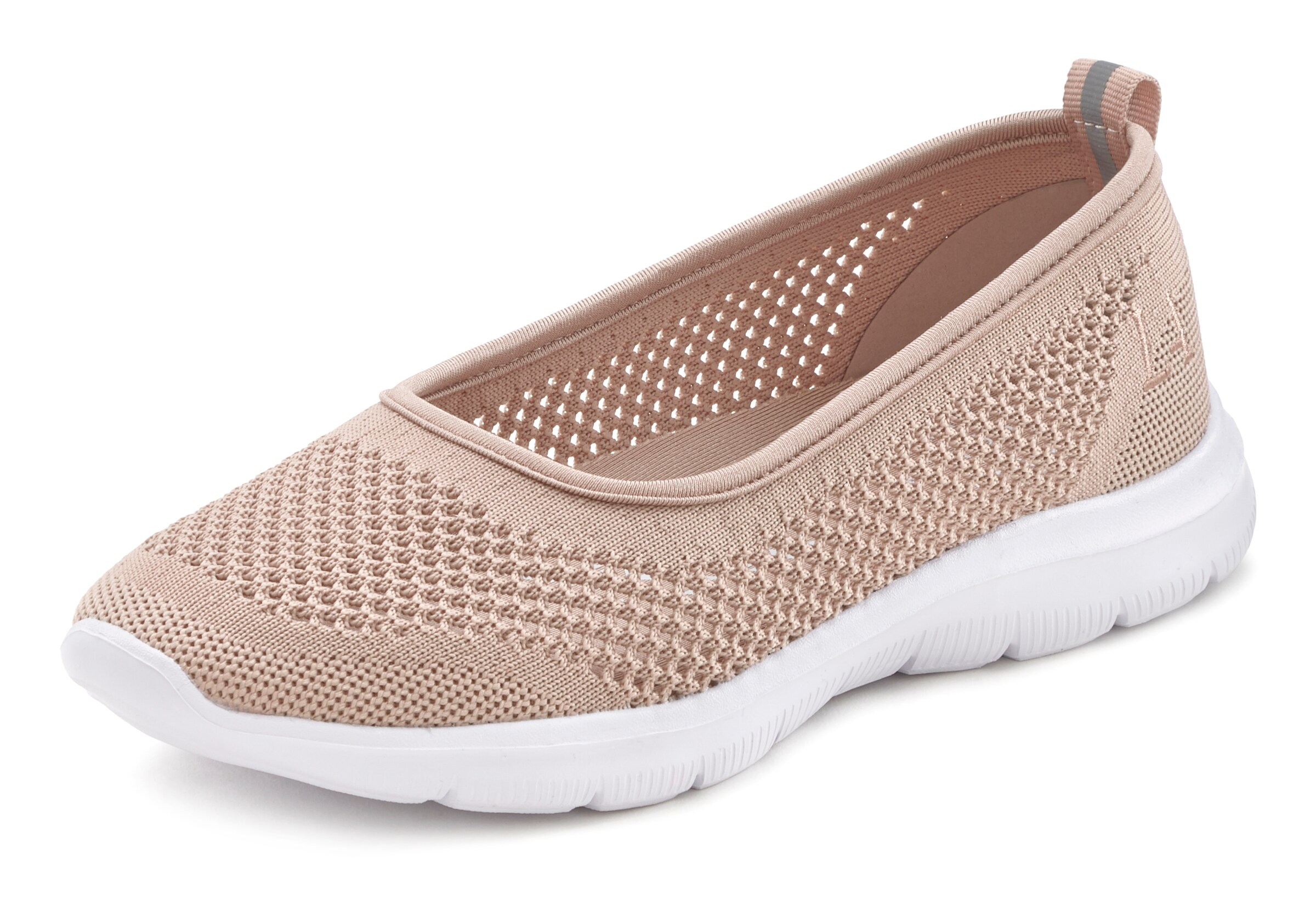 LASCANA Ballet Flats in Beige: front
