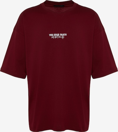 Marškinėliai iš Trendyol, spalva – burgundiško vyno spalva / balta, Prekių apžvalga