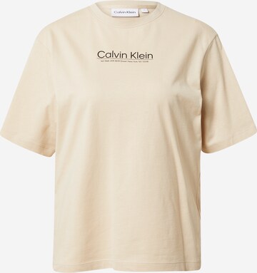 Maglietta di Calvin Klein in beige: frontale