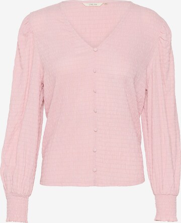 Cream Blouse 'Fenja' in Pink: front