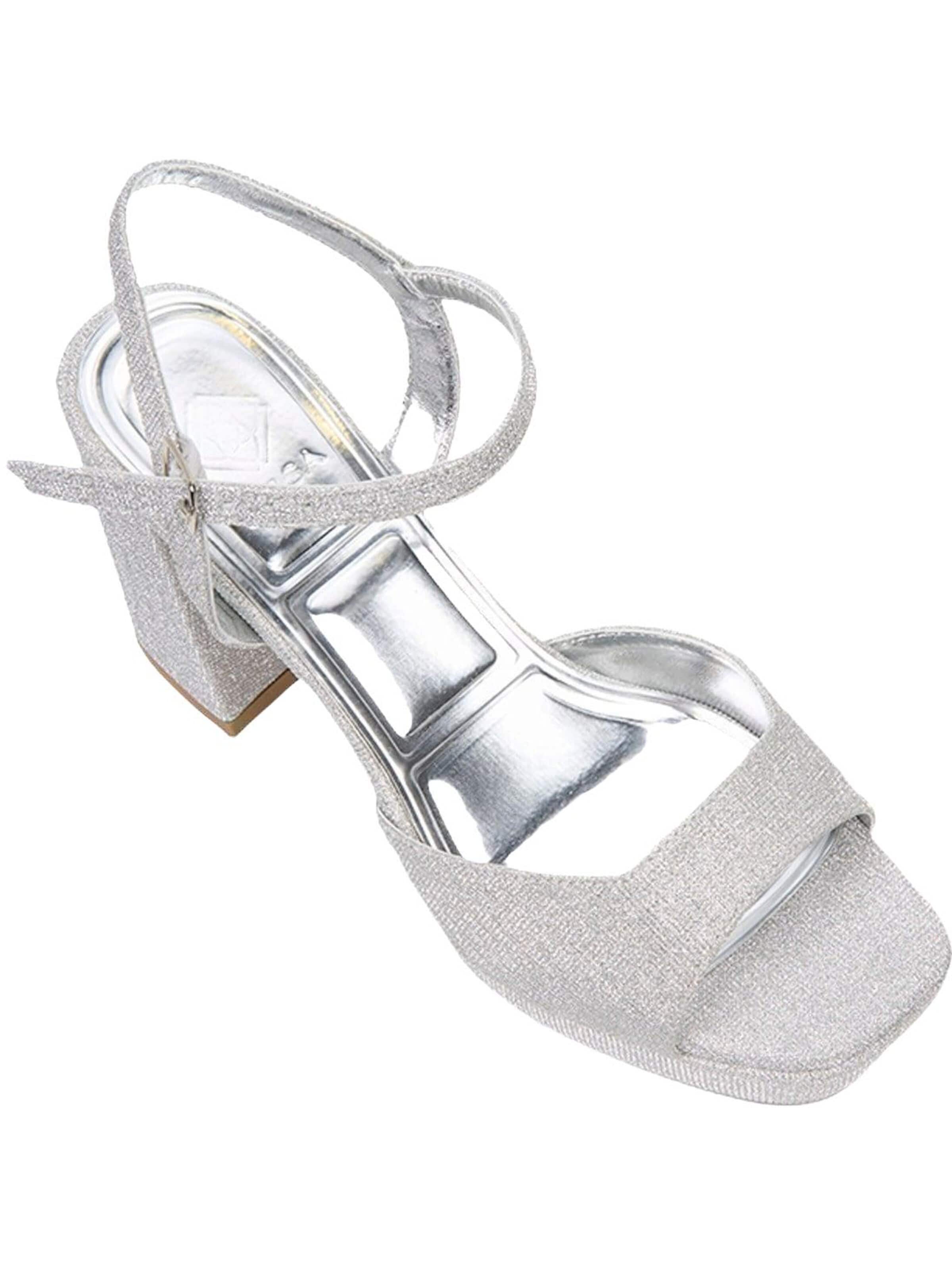 Desa Strap sandal 'Stilett' in Silver