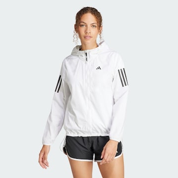ADIDAS PERFORMANCE Athletic Jacket 'Own The Run' in White: front
