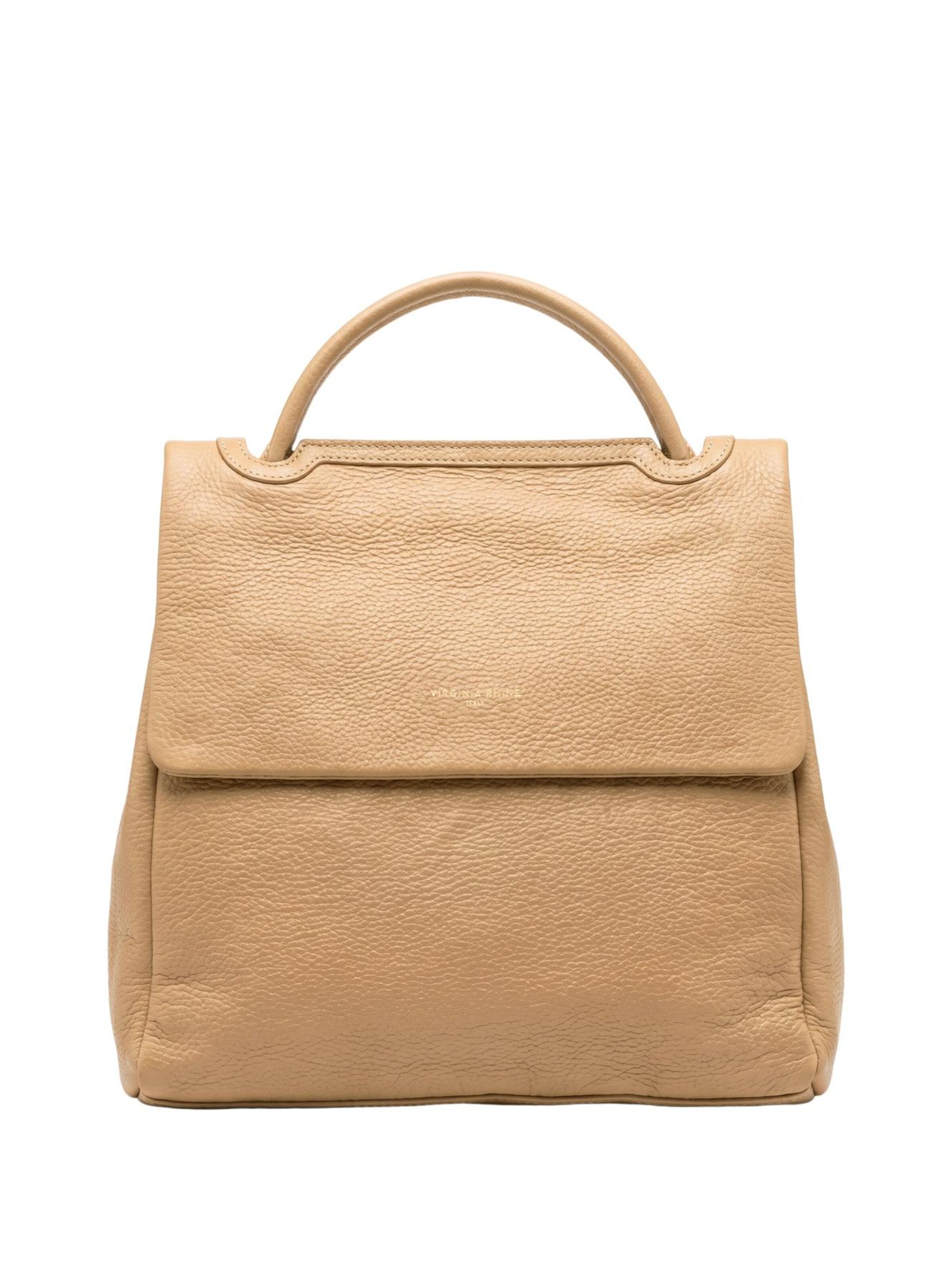 Zaino 'Zaino Donna Pelle Genuina Virginia Rhinè 30x32 cm' di Virginia Rhinè in beige: frontale