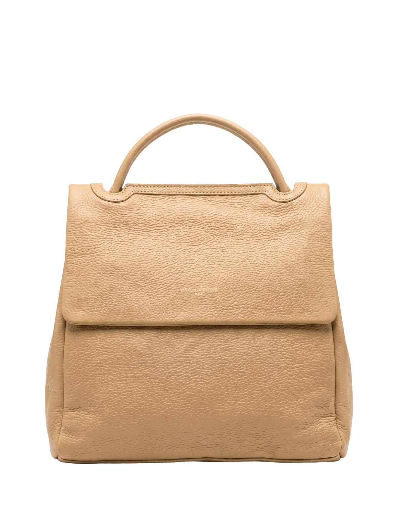 Zaino 'Zaino Donna Pelle Genuina Virginia Rhinè 30x32 cm' di Virginia Rhinè in beige: frontale