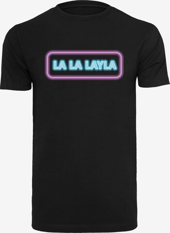 Maglietta 'La La Layla' di Merchcode in nero: frontale