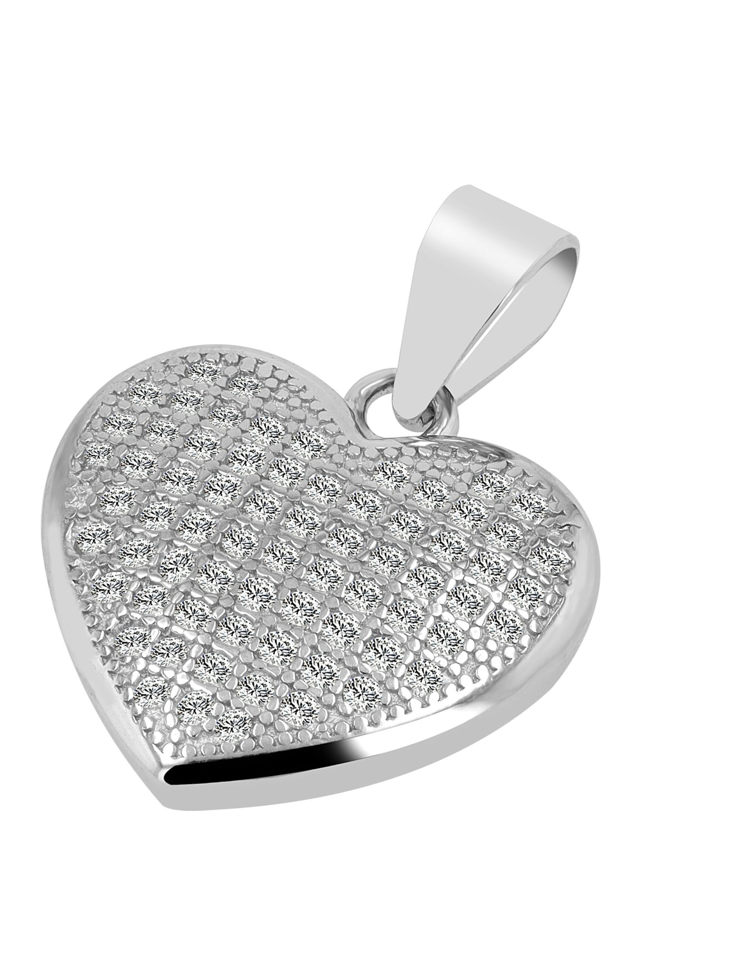 Akzent Pendant '"Meyla"  925 Silber - Anhänger für Halskette - Herz' in Silver: front