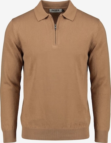 Pull-over 'Markova Zip' INSPR en beige : devant