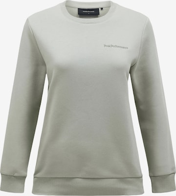 Sweat-shirt PEAK PERFORMANCE en vert : devant