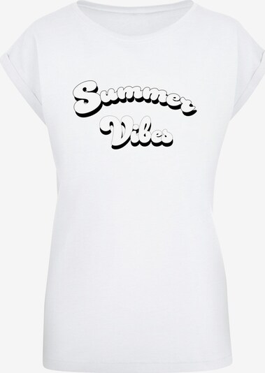 Merchcode T-shirt 'Summer Vibes' en noir / blanc cassé, Vue avec produit