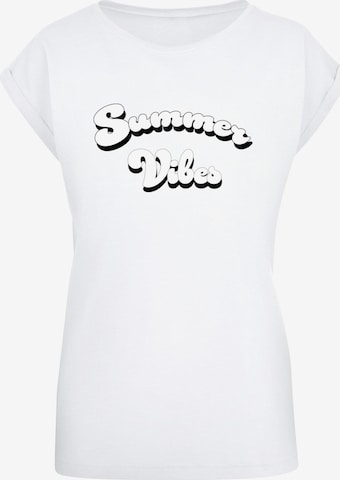 Merchcode Shirt 'Summer Vibes' in White: front