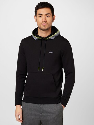 BOSS Green Sweatshirt 'Soody' in Schwarz: predná strana