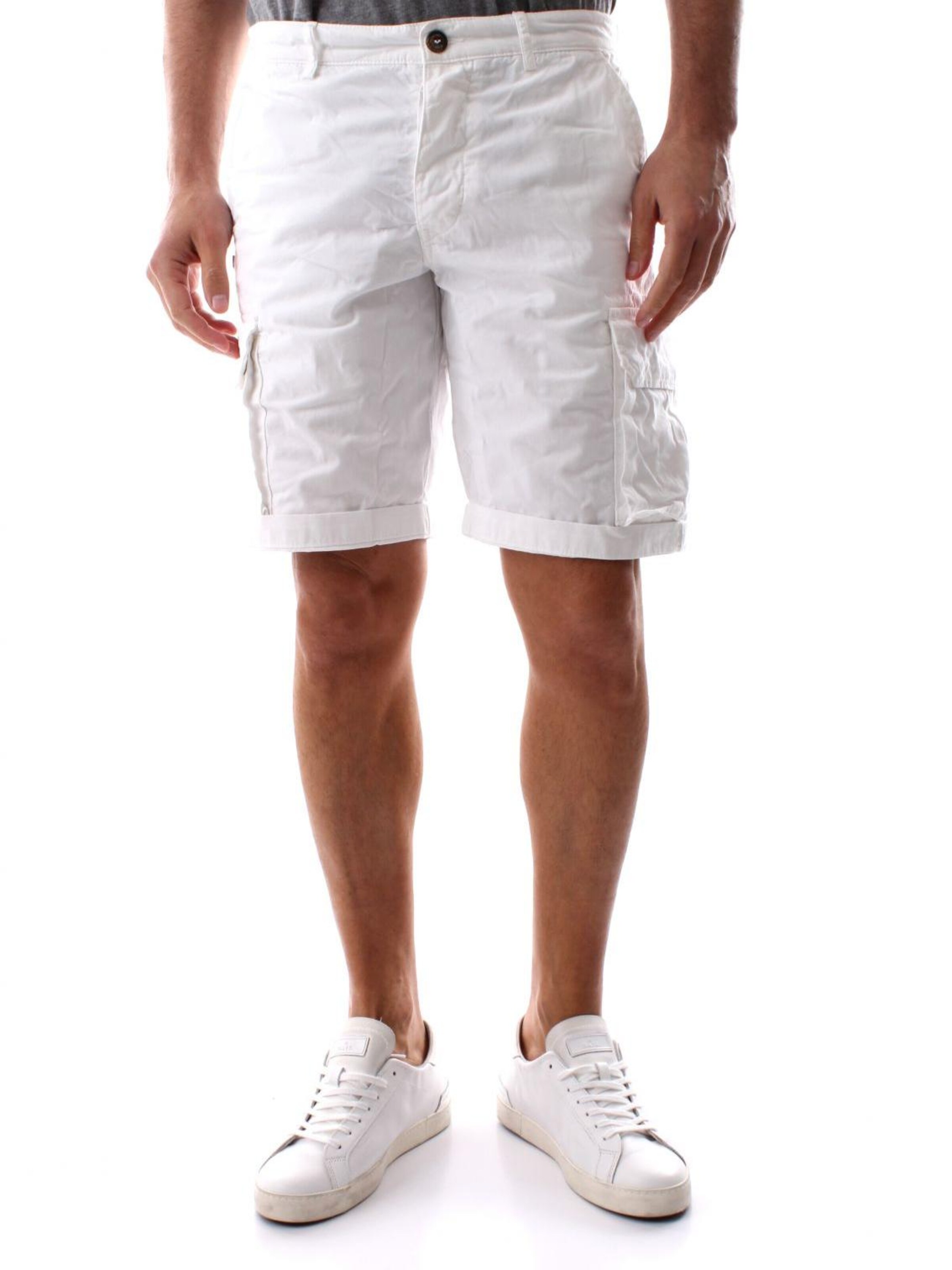 40weft Regular Pants in White: front