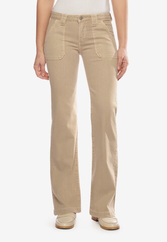 Le Temps Des Cerises Regular Pants in Beige: front