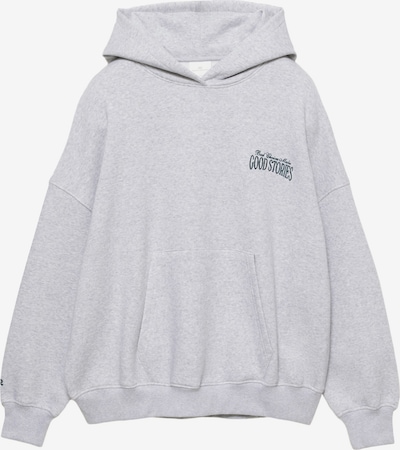 Pull&Bear Sweater majica 'PACIFIC STORIES' u siva melange / kraljevski zelena, Pregled proizvoda