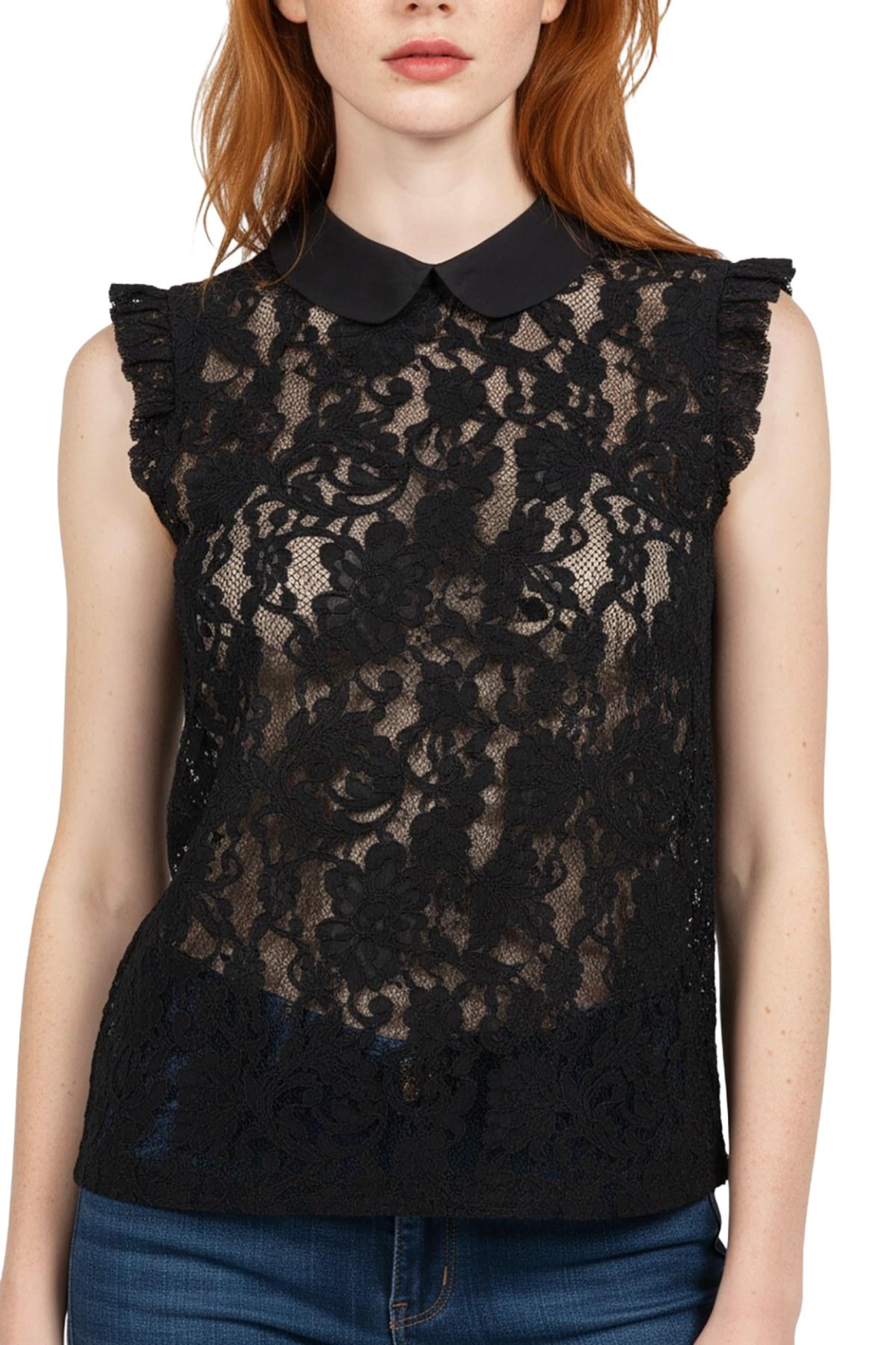 Alexa Dash Bluse in Schwarz