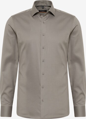 ETERNA Slim fit Button Up Shirt in Grey: front