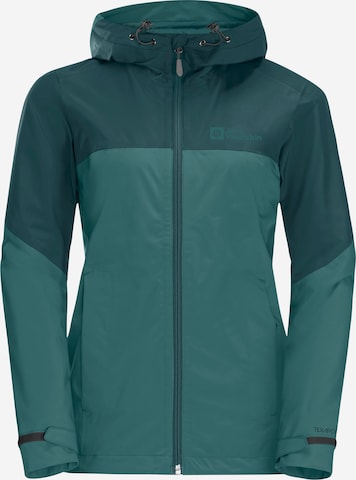 JACK WOLFSKIN Outdoorjacke 'Weiltal 2L' in Grün: predná strana