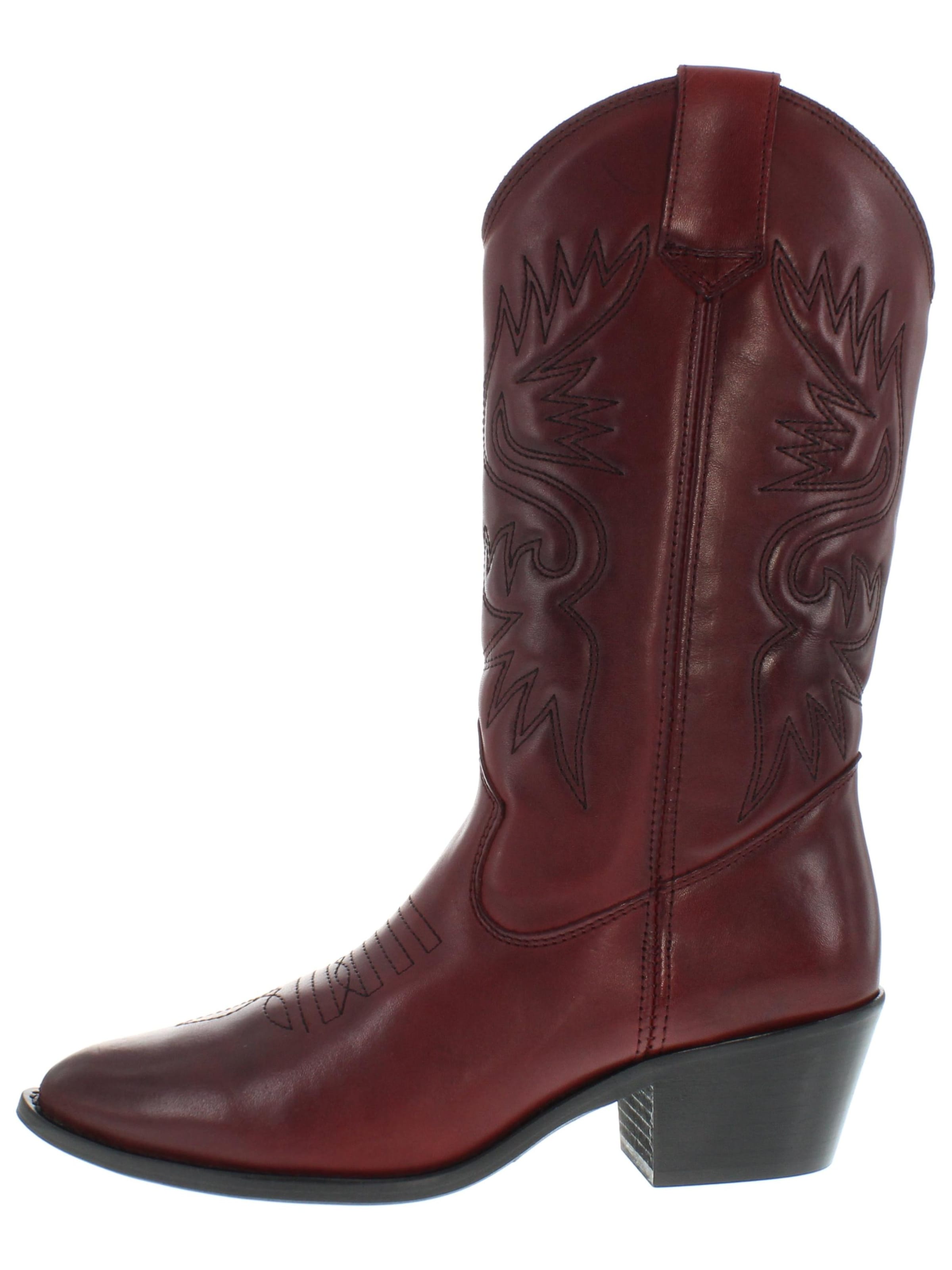 XAVER LUIS Schuhmanufaktur Cowboy Boots 'MAE' in Red: front