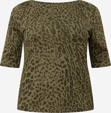 Lauren Ralph Lauren Plus Shirt in Groen: voorkant