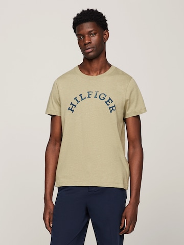 T-Shirt TOMMY HILFIGER en vert : devant