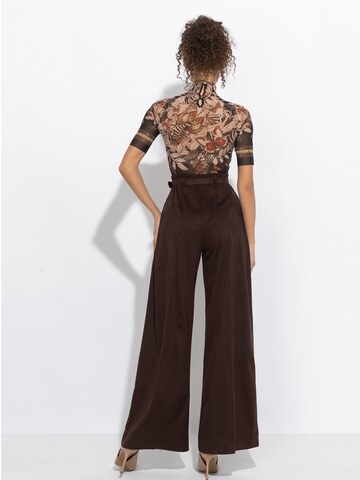 JIORO Blusenbody 'MIDNIGHT BUTTERFLIES' in Schwarz