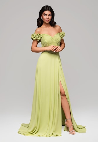 Robe de soirée Ombre en vert : devant
