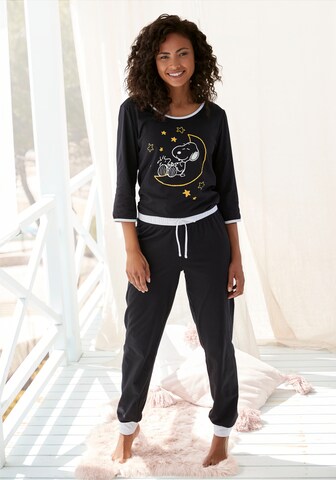 PEANUTS Pajama in Black: front