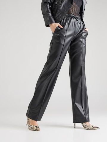 River Island Regular Trousers in Black: front