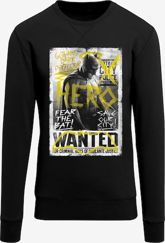 F4NT4STIC Sweatshirt 'DC Comics Batman vs Superman Wanted' in Zwart: voorkant