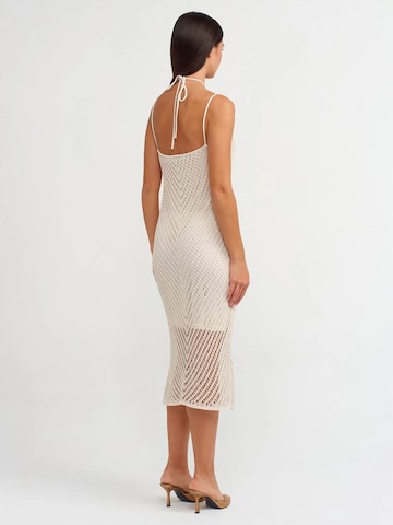 Dilvin - Vestido de malha em bege