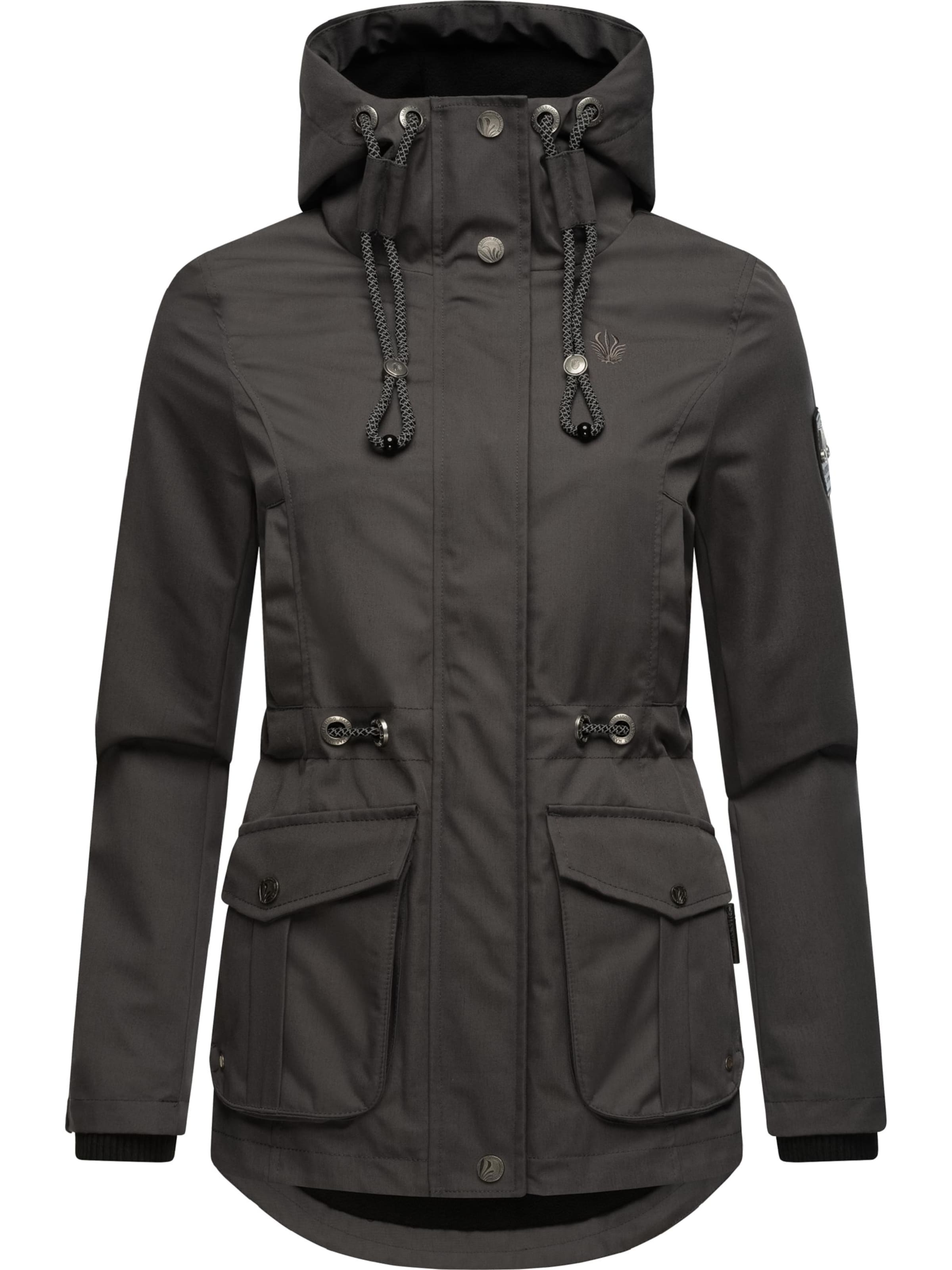 MARIKOO Демисезонная парка 'Babetaa' в Серый: спереди