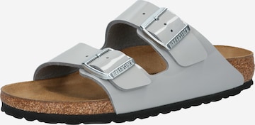 BIRKENSTOCK Чехли 'Arizona' в сиво: отпред